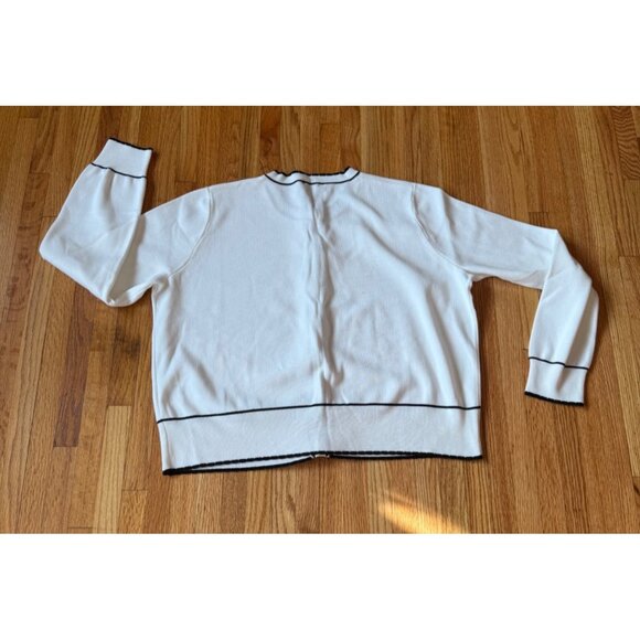 Adrianna Papell Womens Cardigan Sweater L Pearl Button Closure - Picture 2 of 10